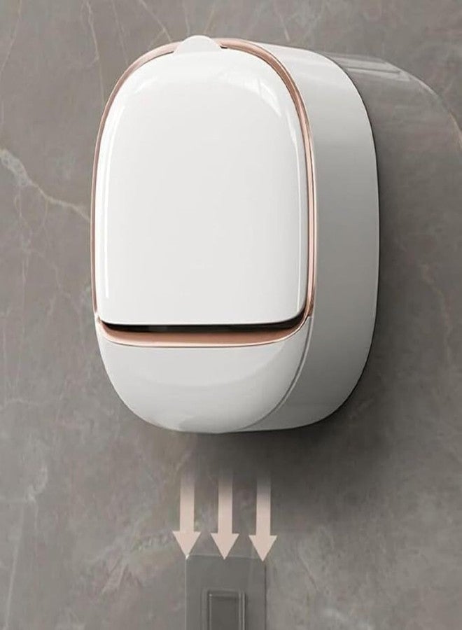ELMVIA Wall Mounted Soap Dish Holder with Drain Tray | Self-Adhesive Bathroom Soap Stand | Quick Dry Hygienic Soap Holder for Bathroom, Kitchen & Wash Basin ((White - 1 PCS)) - Image 4